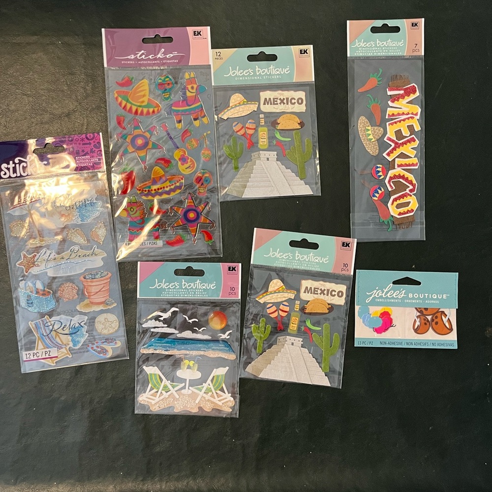 Scrapbooking embellishments lot travel themed Mexico
